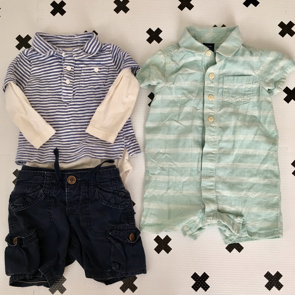 Baby Boy Baby Gap Outfits 6-12 Months shirt shorts